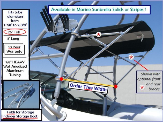 Tower Measurements for Bimini Top