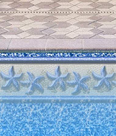 Inground Pool Liners - Vinyl Liner Pattern - Nassau Beach